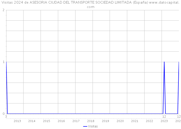Visitas 2024 de ASESORIA CIUDAD DEL TRANSPORTE SOCIEDAD LIMITADA (España) 