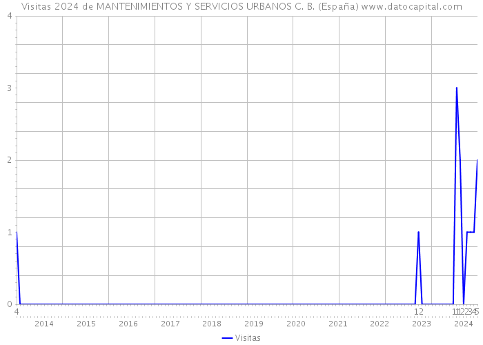 Visitas 2024 de MANTENIMIENTOS Y SERVICIOS URBANOS C. B. (España) 