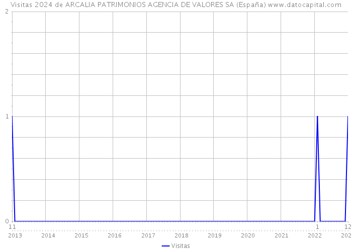 Visitas 2024 de ARCALIA PATRIMONIOS AGENCIA DE VALORES SA (España) 