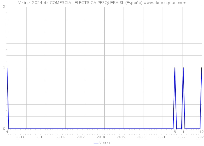 Visitas 2024 de COMERCIAL ELECTRICA PESQUERA SL (España) 