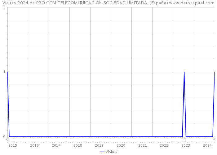 Visitas 2024 de PRO COM TELECOMUNICACION SOCIEDAD LIMITADA. (España) 