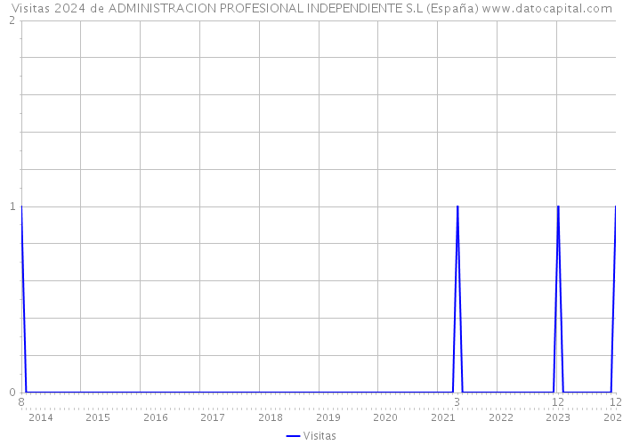 Visitas 2024 de ADMINISTRACION PROFESIONAL INDEPENDIENTE S.L (España) 