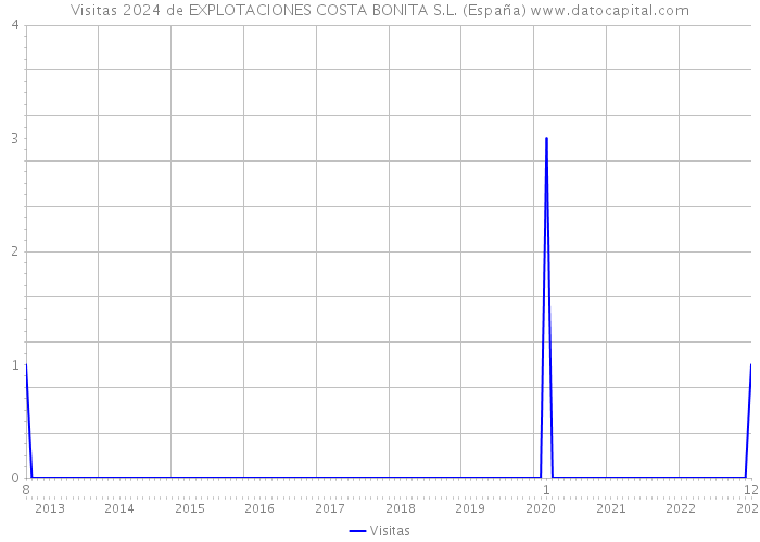 Visitas 2024 de EXPLOTACIONES COSTA BONITA S.L. (España) 