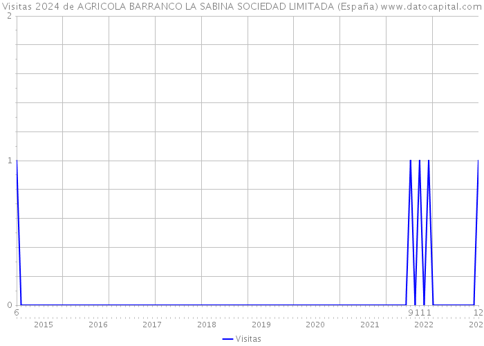 Visitas 2024 de AGRICOLA BARRANCO LA SABINA SOCIEDAD LIMITADA (España) 
