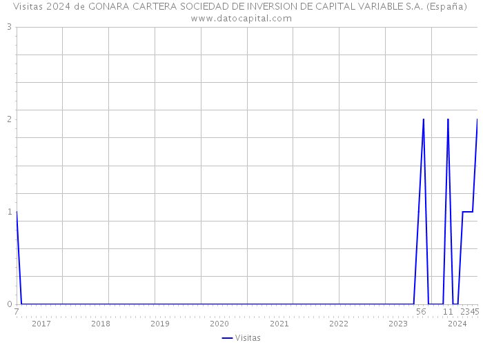 Visitas 2024 de GONARA CARTERA SOCIEDAD DE INVERSION DE CAPITAL VARIABLE S.A. (España) 