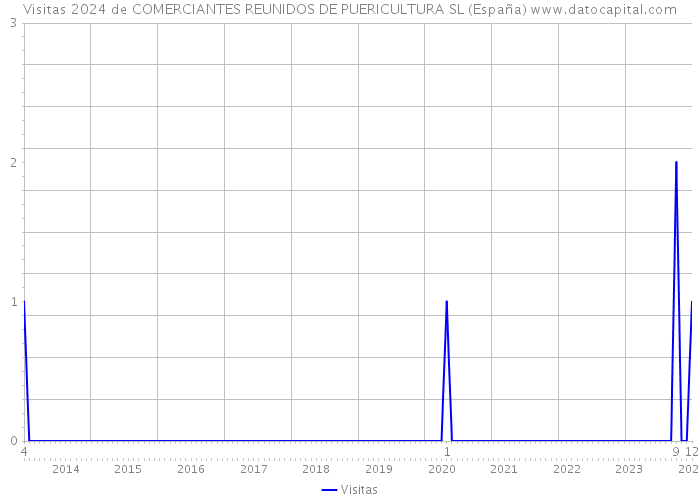 Visitas 2024 de COMERCIANTES REUNIDOS DE PUERICULTURA SL (España) 