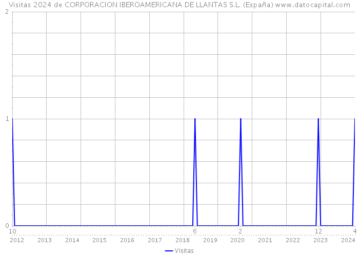 Visitas 2024 de CORPORACION IBEROAMERICANA DE LLANTAS S.L. (España) 