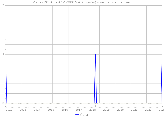Visitas 2024 de AYV 2000 S.A. (España) 