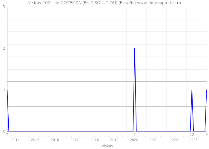 Visitas 2024 de COTEX SA (EN DISOLUCION) (España) 