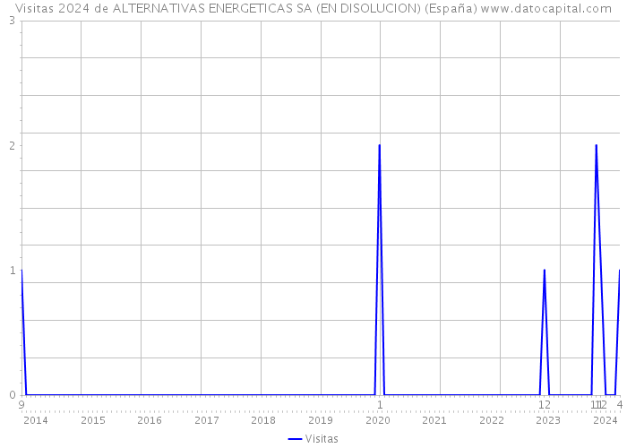 Visitas 2024 de ALTERNATIVAS ENERGETICAS SA (EN DISOLUCION) (España) 