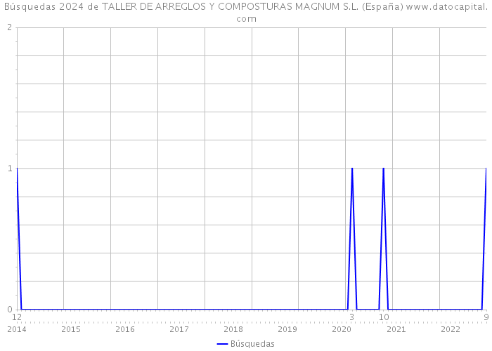 Búsquedas 2024 de TALLER DE ARREGLOS Y COMPOSTURAS MAGNUM S.L. (España) 