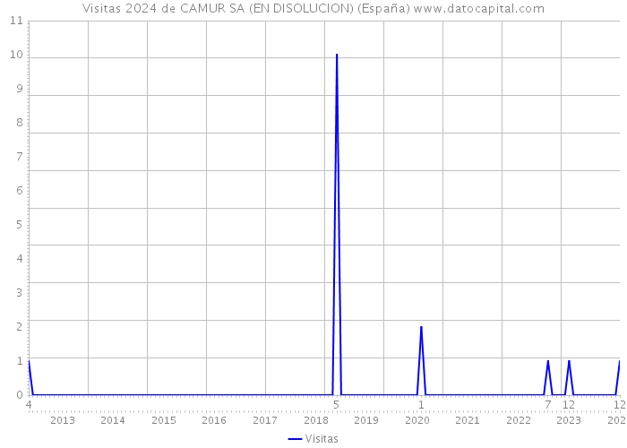 Visitas 2024 de CAMUR SA (EN DISOLUCION) (España) 