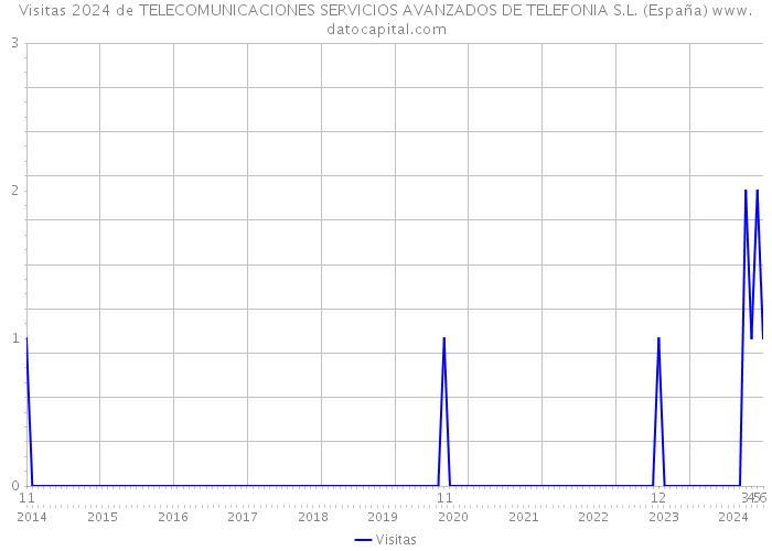 Visitas 2024 de TELECOMUNICACIONES SERVICIOS AVANZADOS DE TELEFONIA S.L. (España) 