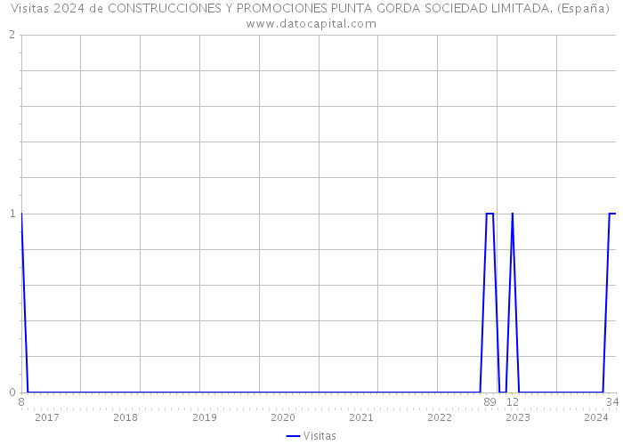 Visitas 2024 de CONSTRUCCIONES Y PROMOCIONES PUNTA GORDA SOCIEDAD LIMITADA. (España) 