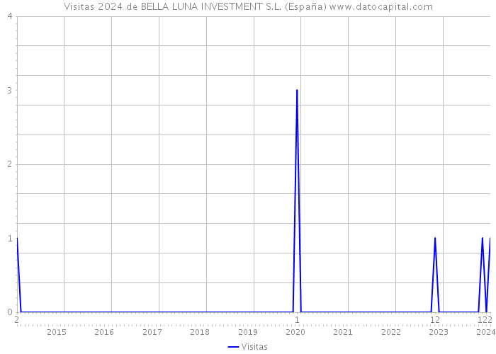 Visitas 2024 de BELLA LUNA INVESTMENT S.L. (España) 