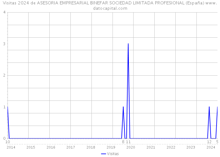 Visitas 2024 de ASESORIA EMPRESARIAL BINEFAR SOCIEDAD LIMITADA PROFESIONAL (España) 