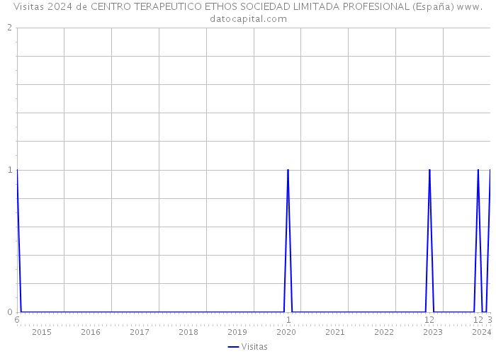 Visitas 2024 de CENTRO TERAPEUTICO ETHOS SOCIEDAD LIMITADA PROFESIONAL (España) 