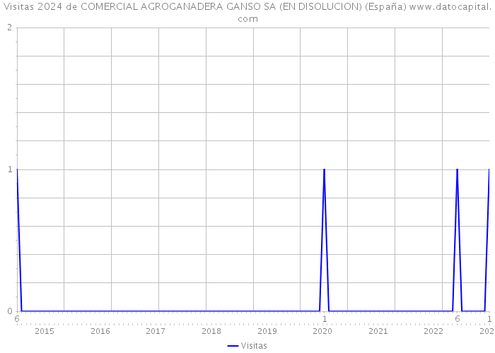 Visitas 2024 de COMERCIAL AGROGANADERA GANSO SA (EN DISOLUCION) (España) 