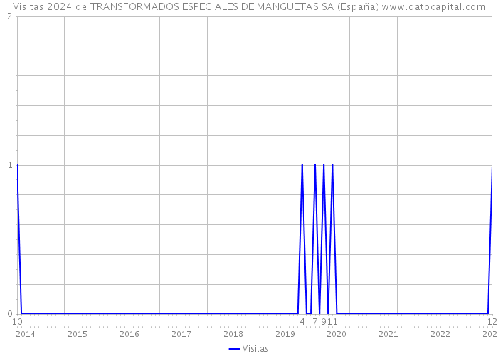 Visitas 2024 de TRANSFORMADOS ESPECIALES DE MANGUETAS SA (España) 
