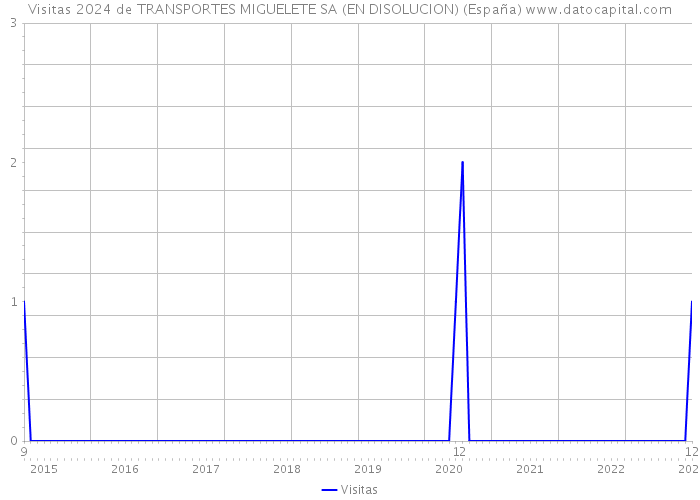 Visitas 2024 de TRANSPORTES MIGUELETE SA (EN DISOLUCION) (España) 