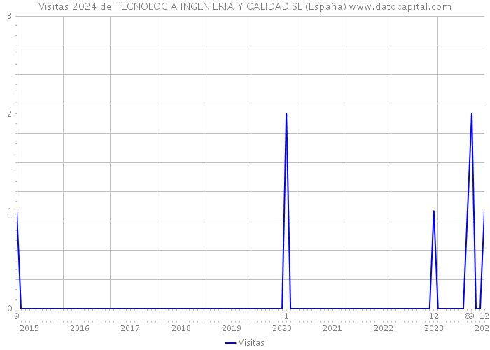 Visitas 2024 de TECNOLOGIA INGENIERIA Y CALIDAD SL (España) 