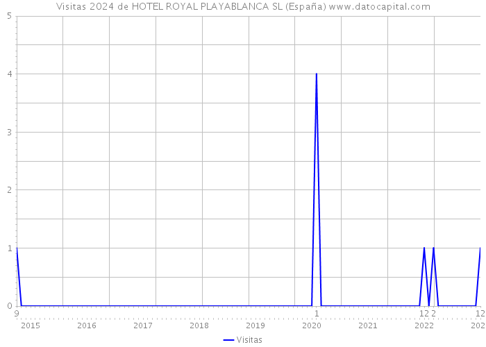 Visitas 2024 de HOTEL ROYAL PLAYABLANCA SL (España) 