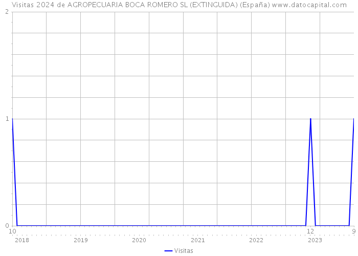 Visitas 2024 de AGROPECUARIA BOCA ROMERO SL (EXTINGUIDA) (España) 