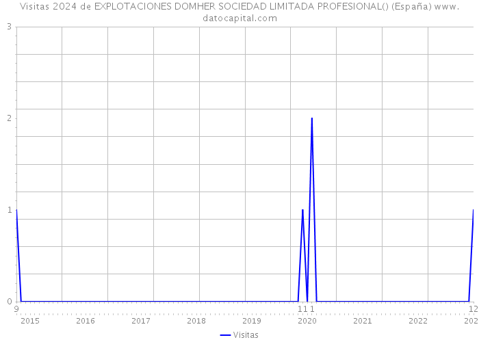Visitas 2024 de EXPLOTACIONES DOMHER SOCIEDAD LIMITADA PROFESIONAL() (España) 