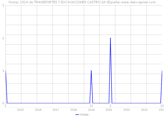 Visitas 2024 de TRANSPORTES Y EXCAVACIONES CASTRO SA (España) 