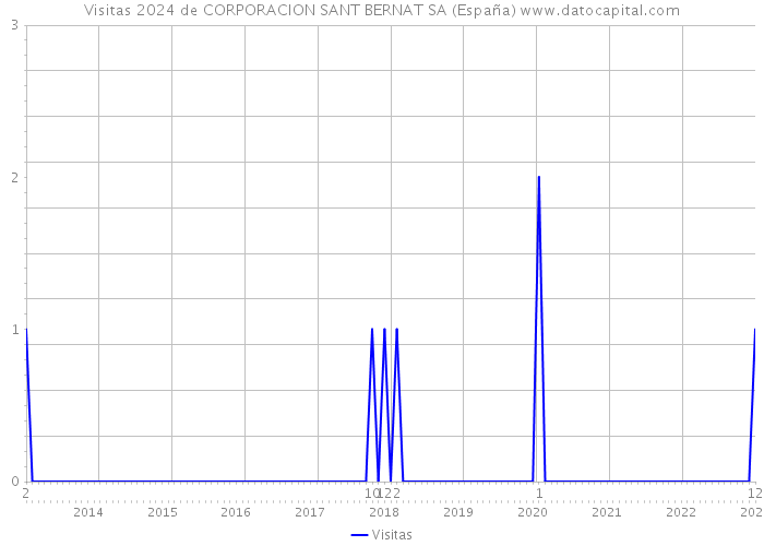 Visitas 2024 de CORPORACION SANT BERNAT SA (España) 