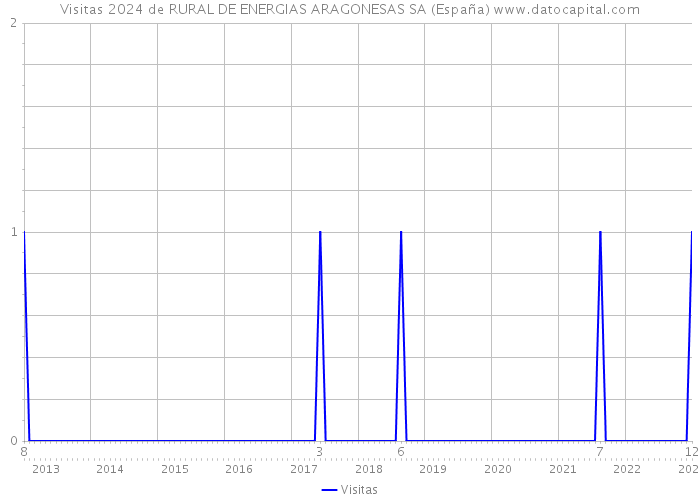 Visitas 2024 de RURAL DE ENERGIAS ARAGONESAS SA (España) 