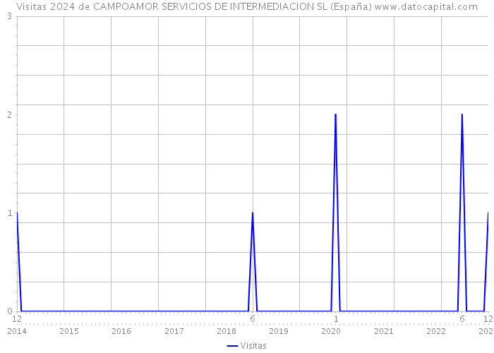 Visitas 2024 de CAMPOAMOR SERVICIOS DE INTERMEDIACION SL (España) 