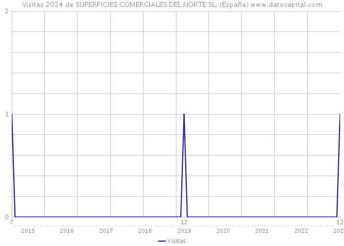 Visitas 2024 de SUPERFICIES COMERCIALES DEL NORTE SL. (España) 