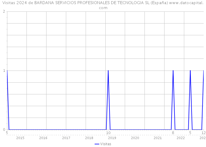 Visitas 2024 de BARDANA SERVICIOS PROFESIONALES DE TECNOLOGIA SL (España) 