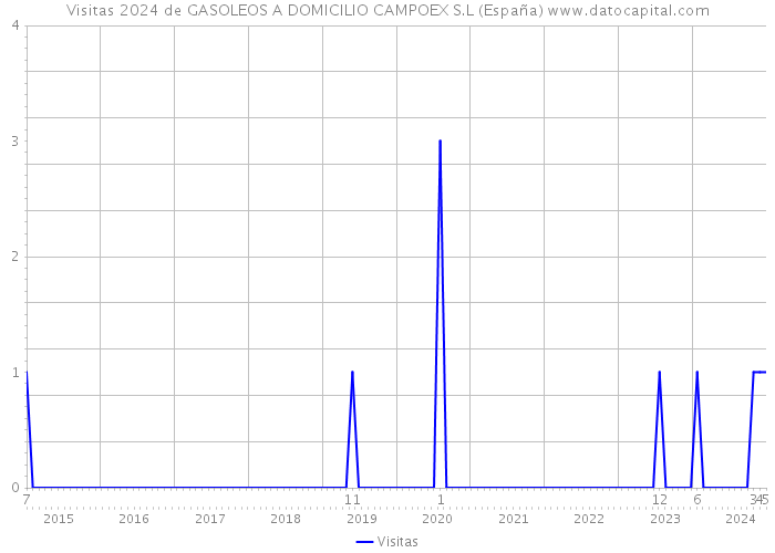Visitas 2024 de GASOLEOS A DOMICILIO CAMPOEX S.L (España) 