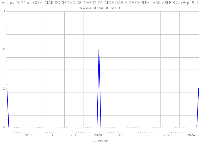 Visitas 2024 de GUIALMAR SOCIEDAD DE INVERSION MOBILIARIA DE CAPITAL VARIABLE S.A. (España) 