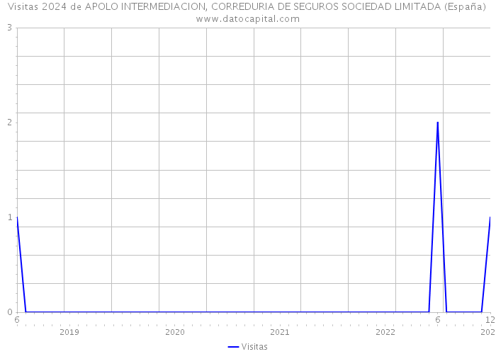 Visitas 2024 de APOLO INTERMEDIACION, CORREDURIA DE SEGUROS SOCIEDAD LIMITADA (España) 