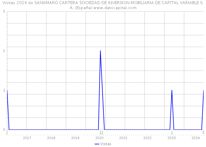 Visitas 2024 de SANAMARO CARTERA SOCIEDAD DE INVERSION MOBILIARIA DE CAPITAL VARIABLE S.A. (España) 