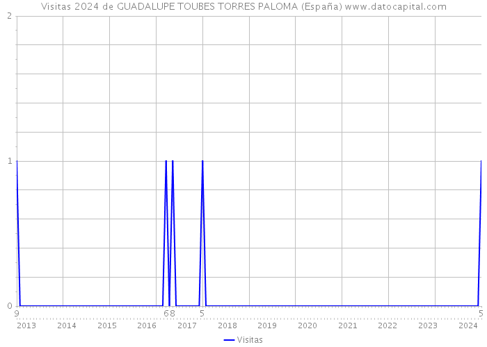 Visitas 2024 de GUADALUPE TOUBES TORRES PALOMA (España) 