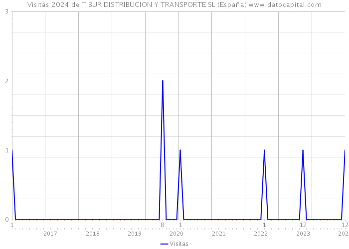 Visitas 2024 de TIBUR DISTRIBUCION Y TRANSPORTE SL (España) 