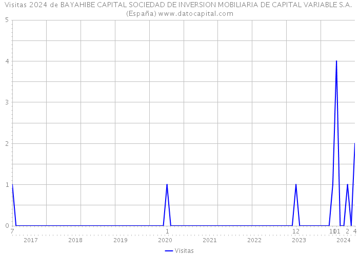 Visitas 2024 de BAYAHIBE CAPITAL SOCIEDAD DE INVERSION MOBILIARIA DE CAPITAL VARIABLE S.A. (España) 