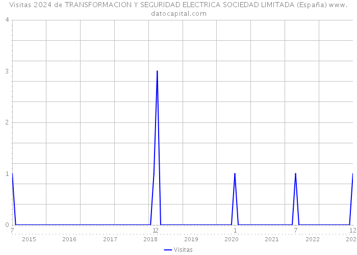 Visitas 2024 de TRANSFORMACION Y SEGURIDAD ELECTRICA SOCIEDAD LIMITADA (España) 