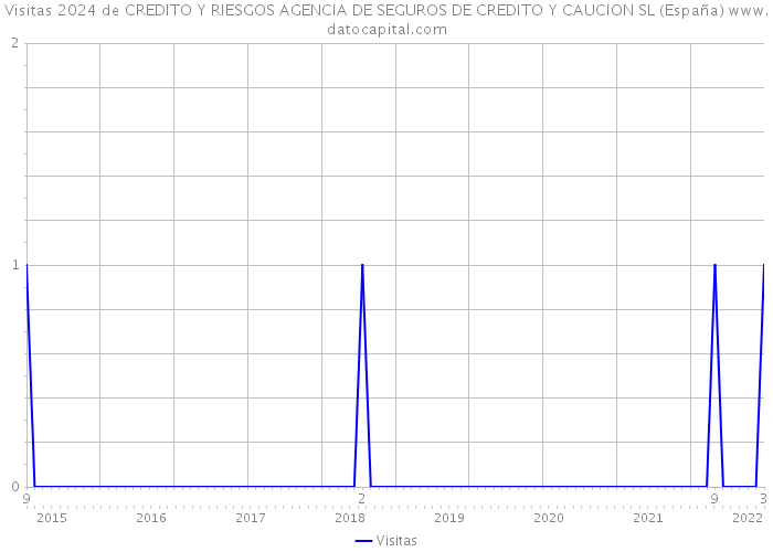 Visitas 2024 de CREDITO Y RIESGOS AGENCIA DE SEGUROS DE CREDITO Y CAUCION SL (España) 