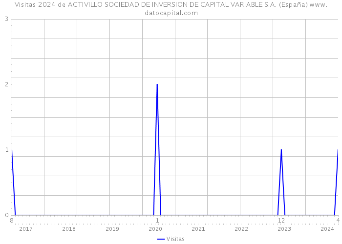 Visitas 2024 de ACTIVILLO SOCIEDAD DE INVERSION DE CAPITAL VARIABLE S.A. (España) 