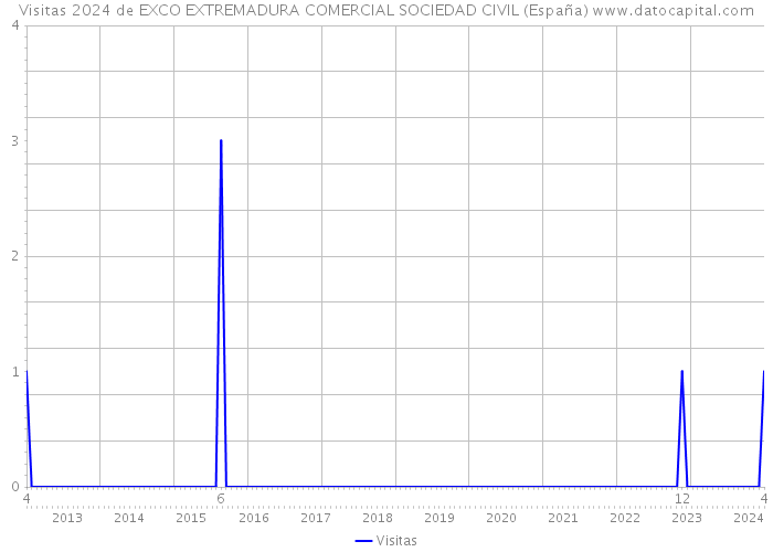Visitas 2024 de EXCO EXTREMADURA COMERCIAL SOCIEDAD CIVIL (España) 