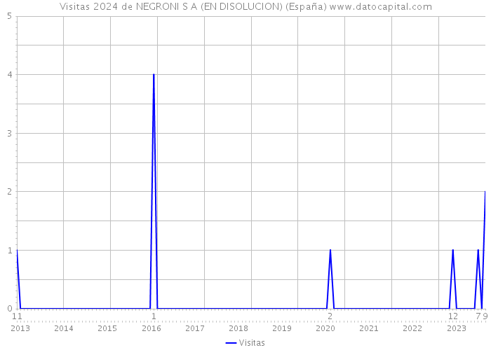 Visitas 2024 de NEGRONI S A (EN DISOLUCION) (España) 