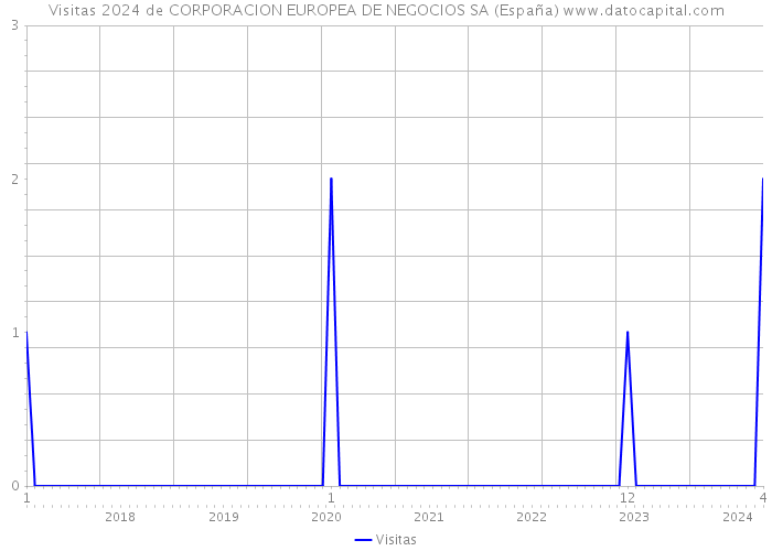 Visitas 2024 de CORPORACION EUROPEA DE NEGOCIOS SA (España) 
