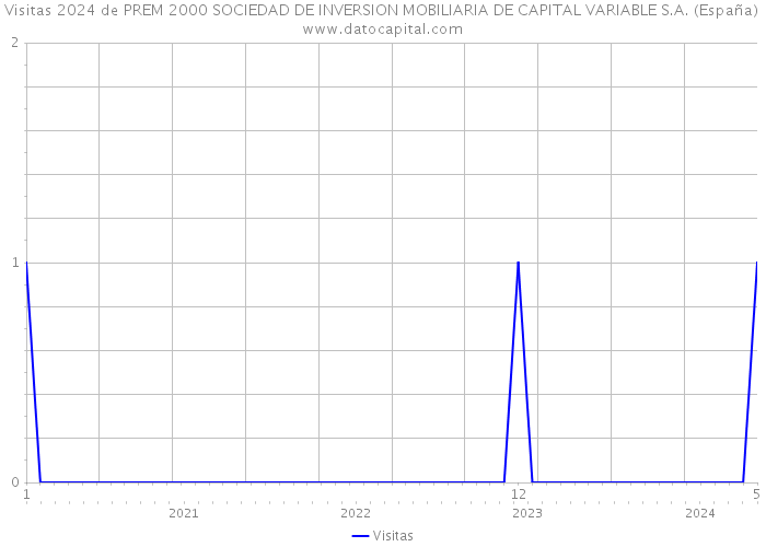 Visitas 2024 de PREM 2000 SOCIEDAD DE INVERSION MOBILIARIA DE CAPITAL VARIABLE S.A. (España) 