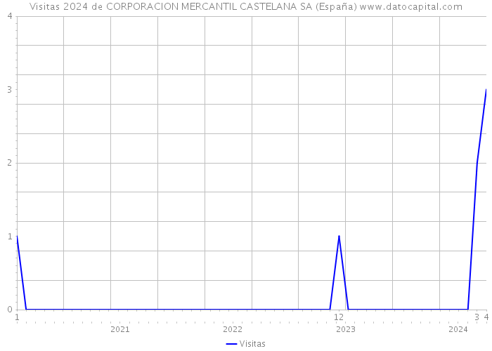 Visitas 2024 de CORPORACION MERCANTIL CASTELANA SA (España) 