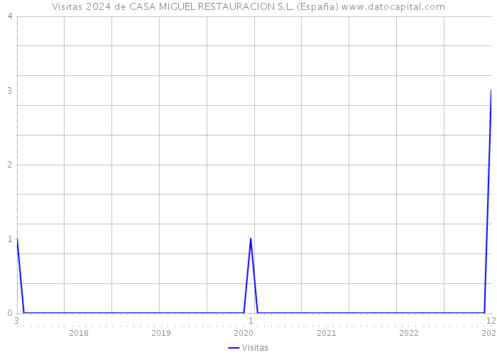 Visitas 2024 de CASA MIGUEL RESTAURACION S.L. (España) 